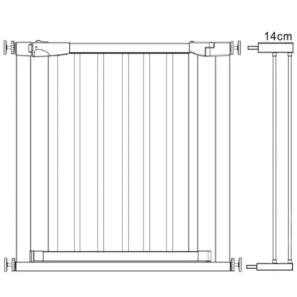Лестничные защитные ворота Springos SG0012B 75-96 см