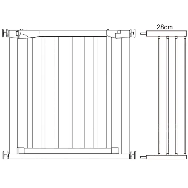 Kāpņu drošības vārti Springos SG0012C 75-110 cm