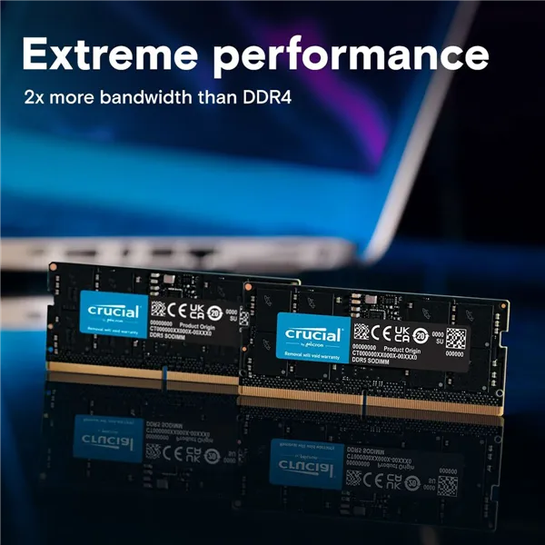 RAM Memory Crucial CT32G56C46S5 32 GB DDR5 5600 MHz CL46