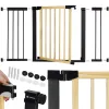 Turvaportti portaisiin Springos SG0012BC, painekiinnitys, 75-124 cm, ruskea-musta