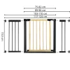 Turvaportti portaisiin Springos SG0012BC, painekiinnitys, 75-124 cm, ruskea-musta