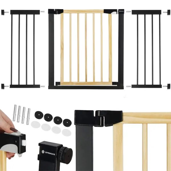 Apsauginiai laiptų varteliai Springos SG0012CC 75-138 cm