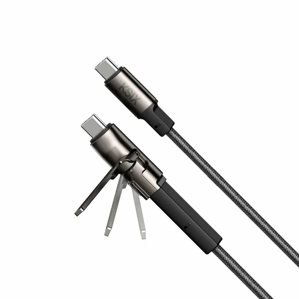 USB-kaabel KSIX Must 1 m