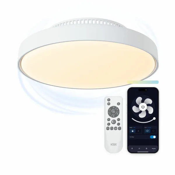 Ceiling Fan with Light KSIX Mistral White (Refurbished D)