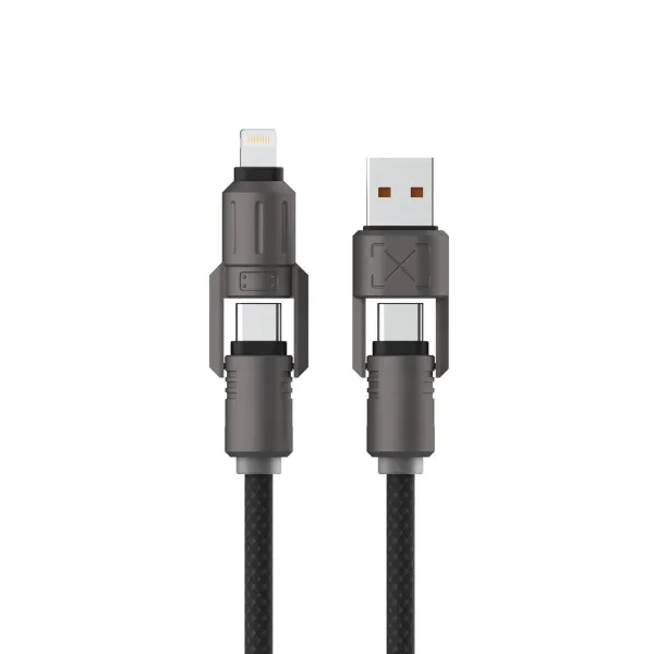 USB-kaabel KSIX Must 1 m