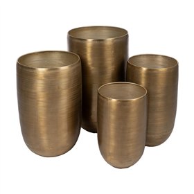 Vase Golden Aluminium 45,7 x 45,7 x 81 cm