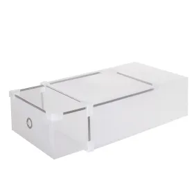 Shoe box with drawer Springos HA3001, 34x22.5x13 cm, white organizer