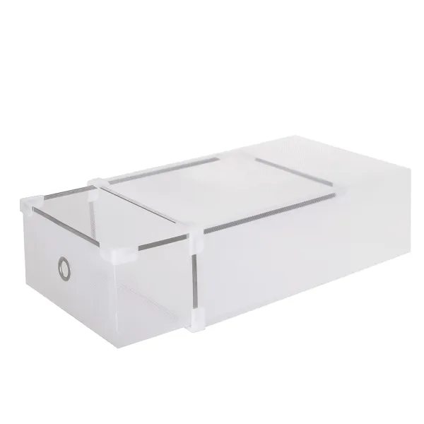 Kurpju kaste ar atvilktni Springos HA3001, 34x22,5x13 cm, balts organizators