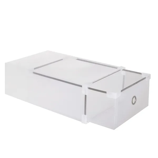 Kurpju kaste ar atvilktni Springos HA3001, 34x22,5x13 cm, balts organizators
