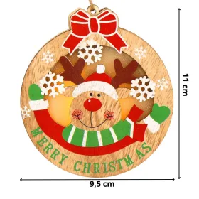 Christmas Ornament Springos CA1282, Wooden Illuminated Reindeer, Battery-Powered