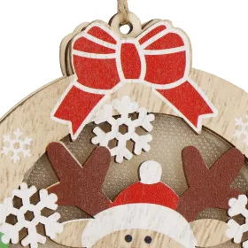 Christmas Ornament Springos CA1282, Wooden Illuminated Reindeer, Battery-Powered