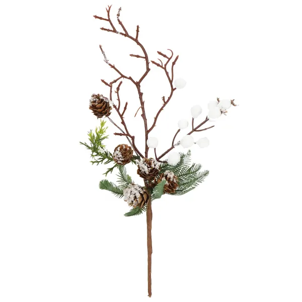 Ziemassvētku mākslīgais zariņš dekorācijām 33 cm