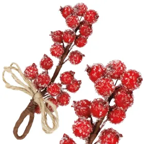 Artificial Christmas Branch Springos CA1206, Decorative Branch with Rowan Berries