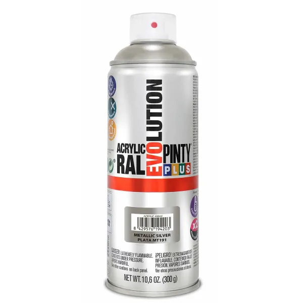 Pihustivärv Pintyplus Evolution MT191 Metallik 400 ml Hõbedane