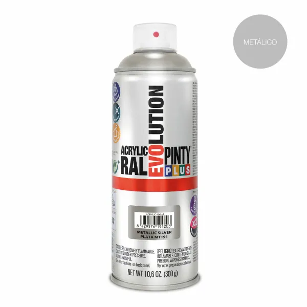 Pihustivärv Pintyplus Evolution MT191 Metallik 400 ml Hõbedane