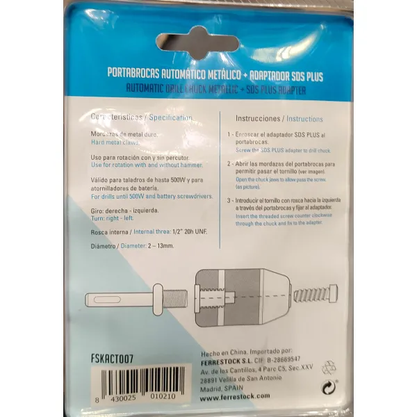 Mutrivõtmega Puuripadrun Ferrestock