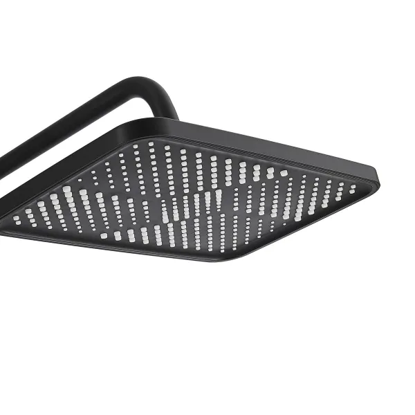 Dušikolonn Fontastock Must Roostevaba teras ABS Plastmass