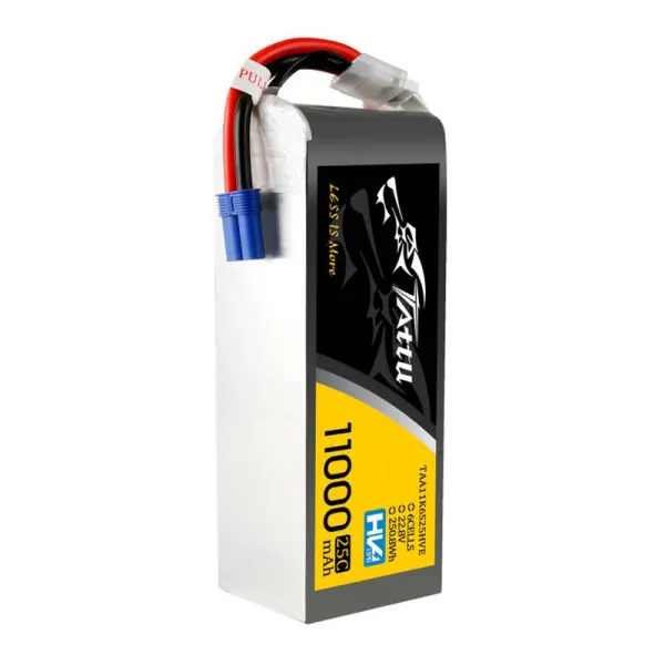 Tattu 11000MAH 22.8V HV 25C 6S1P Lipo Battery Pack with EC5 Plug