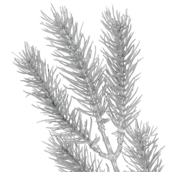 Christmas Branch Leaf Artificial Decoration for Wreath Silver 47 cm