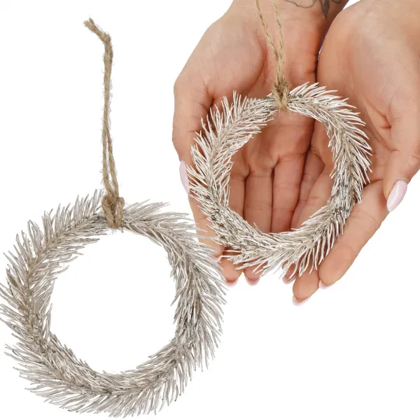 Kalėdinis eglutės papuošimas mini vainikas Springos CA1209, 10 cm