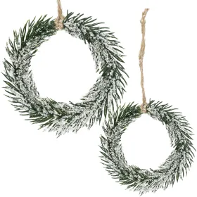 Christmas Ornament Springos CA1210, Green Mini Wreath, 10 cm