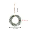 Ёлочная подвеска Springos CA1210, зелёный мини-венок, 10 см