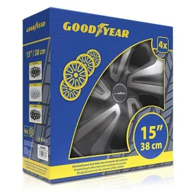 Hubcap Goodyear GOD9085 Black Bicoloured Silver 15" (4 Units)