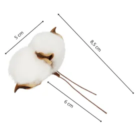 Artificial cotton Springos CA1215 12 pcs, Christmas decorations on wire