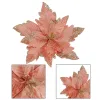 Petlemma täht, kunstlill poinsettia Springos CA1259 29 cm roosa, brokaadi ja litritega