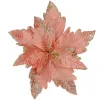 Petlemma täht, kunstlill poinsettia Springos CA1259 29 cm roosa, brokaadi ja litritega
