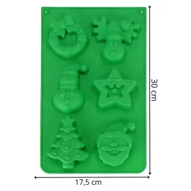 Christmas Cookie Mold, Silicone Baking Form Springos KI0124