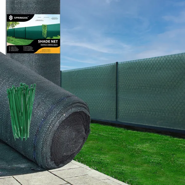 Shading net Springos SN0036 185g/m2 1,7x10m green
