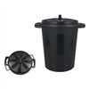 Rubbish Bin Dem Black With lid