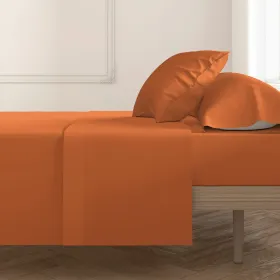 Pillowcase Happy Home Orange 50 x 75 cm 2 Units