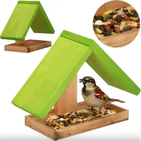 Bird feeder Springos KAR002 "S" green