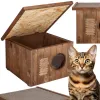 Cat house Springos CH001 brown 58x49.5 cm