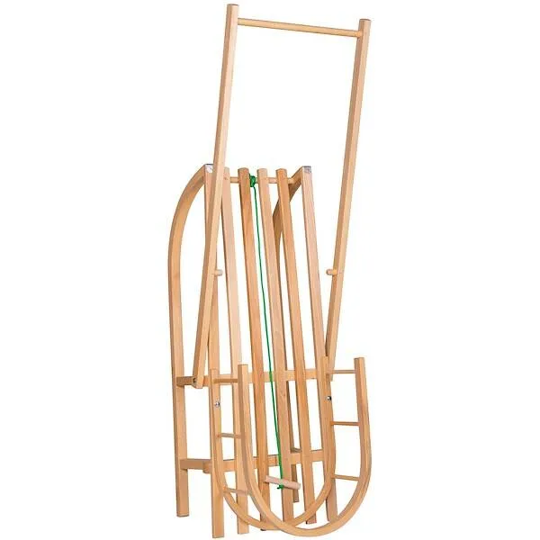 Koka ragavas ar atzveltni un ar rokturi stūmēju Springos SAN003 90 x 32 cm