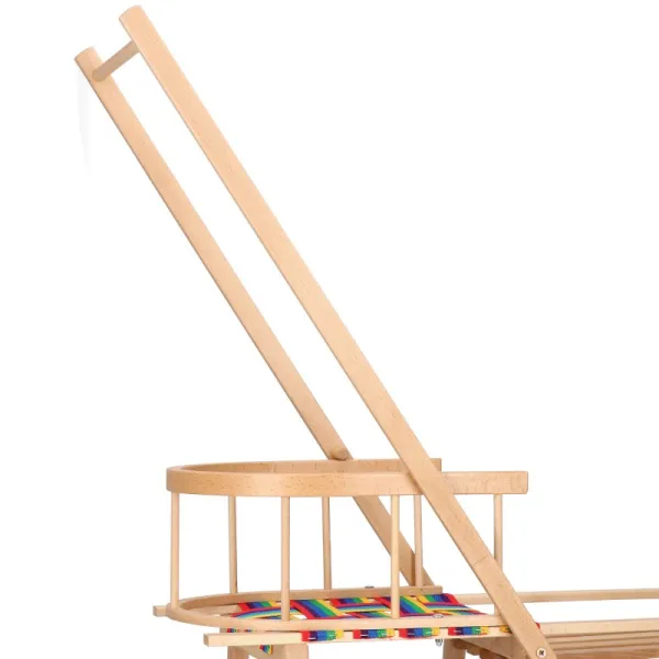 Puinen pulkka selkänojalla, istuimella ja kahvalla Springos SAN006 90 x 32 cm