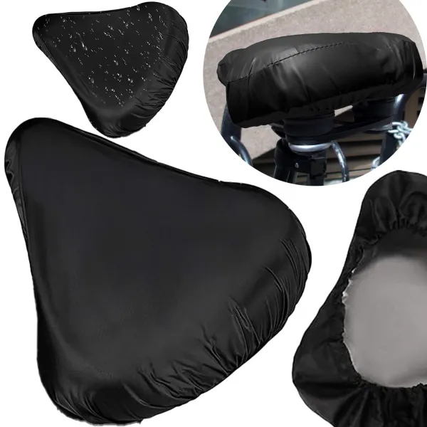 Waterproof bicycle saddle cover Springos BA0083 black