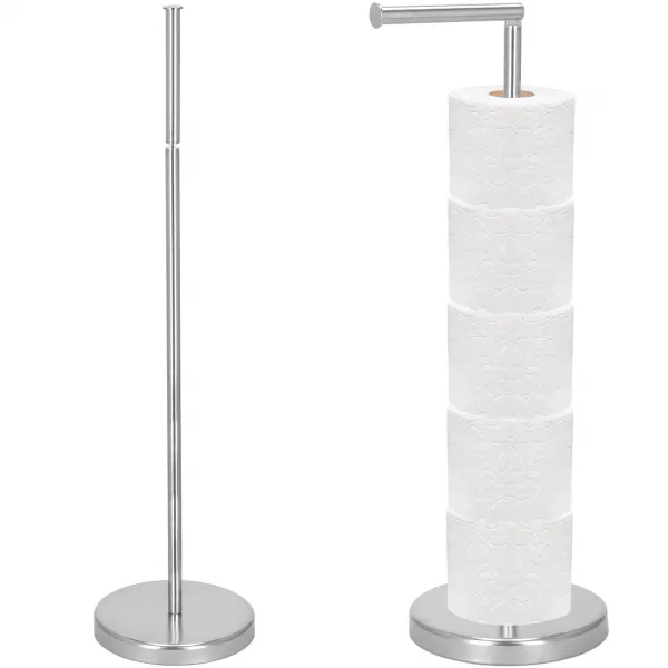 Chromuotas 2-in-1 tualetinio popieriaus laikiklis Springos TS0001