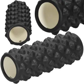 Валик для массажа с выступами Springos FR0023 33x10,5 см ролик, черный