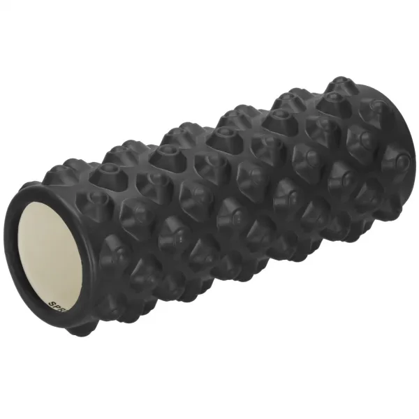 Валик для массажа с выступами Springos FR0023 33x10,5 см ролик, черный