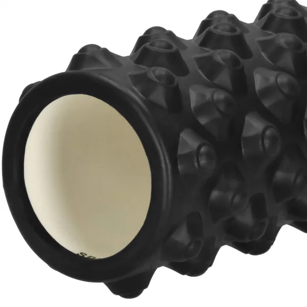 Валик для массажа с выступами Springos FR0023 33x10,5 см ролик, черный