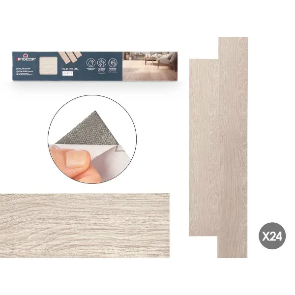 Vinyylit Gift Decor Parquet Harmaa 24 osaa