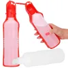 Water bottle for dogs and cats with a drinker, travel Springos PA0296 500 ml red bottle