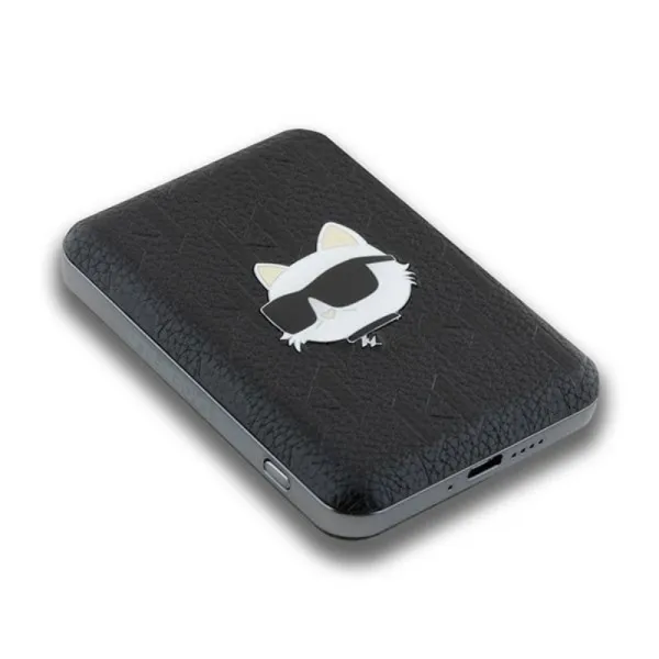 Karl Lagerfeld Choupette Head Pin MagSafe - Wireless Power Bank 5000 mAh 15W (black)