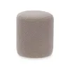 Pouffe Gift Decor Brown Cloth MDF Wood