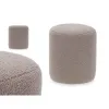 Pouffe Gift Decor Brown Cloth MDF Wood