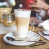 Glāzes lattei, deserti ar rokturi Springos HA7496 280 ml komplektā 6 gab.