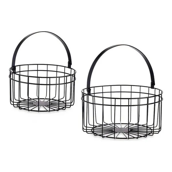 Krepšelio rinkinys Gift Decor Juoda Metalinis